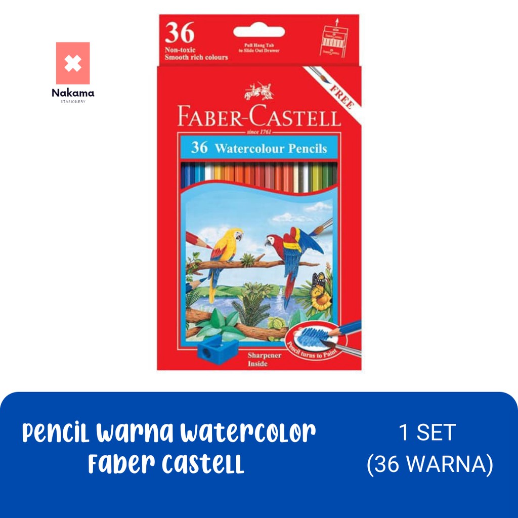 

Pensil Warna Water Color Faber Castell 36 Water Colour / Free Kuas dan Rautan