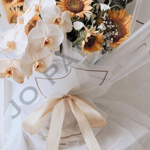 

Serba Berkualitas [20 LEMBAR] Flower Wrapping Paper Transparan Doff List Warna Kertas Buket Bunga Ce