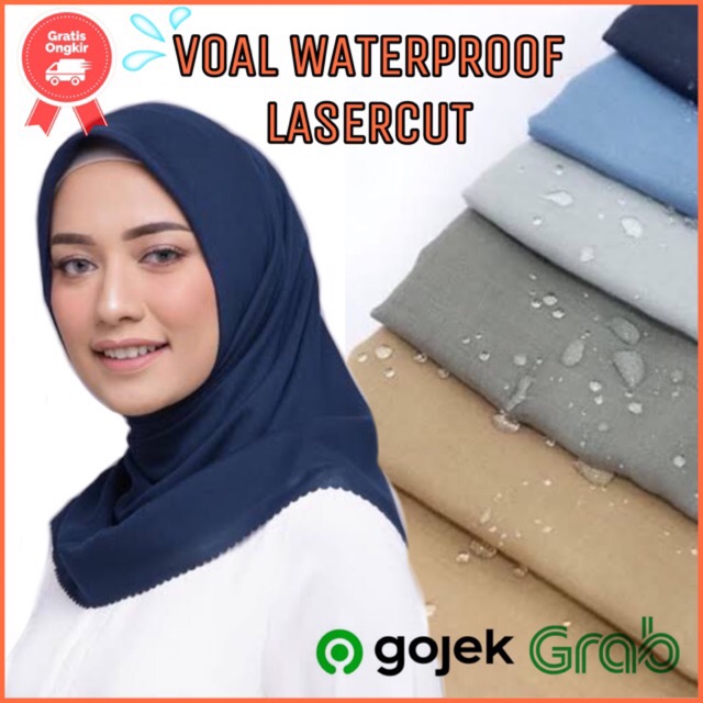 Cod Voal Waterproof Lasercut Hijab Voal Watersplash Anti Air Lasercut Shopee Indonesia