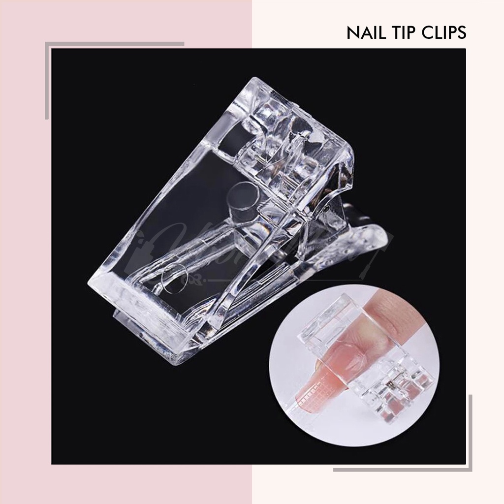 Nail tips clip penjepit kuku polygel extension nail clips