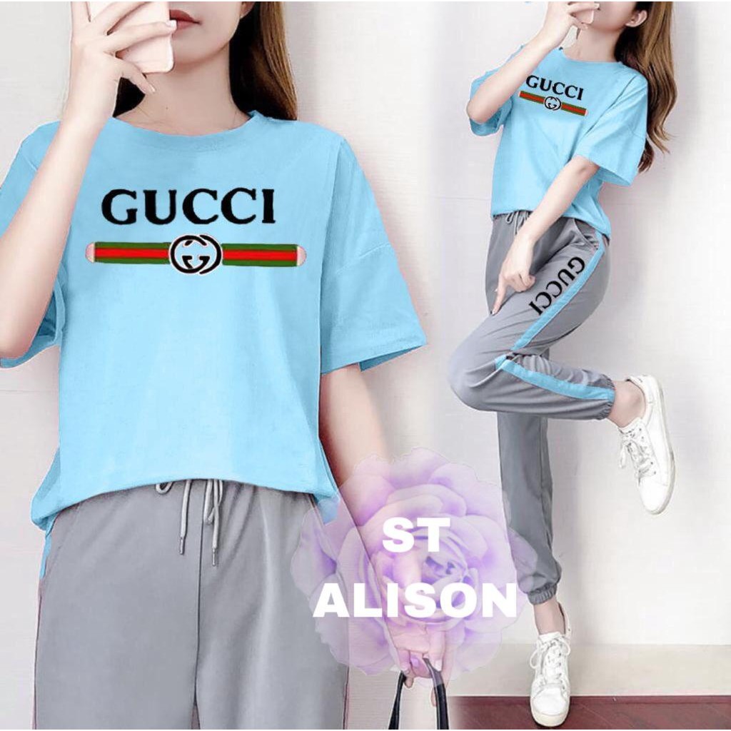 Setelan Training Wanita Import Premium Set ALISON Setelan Wanita Bahan Babyterry Fit TO L