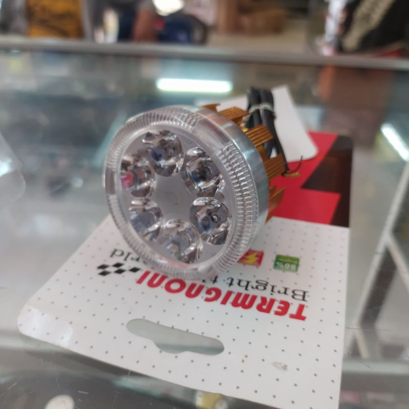 Lampu tembak LED bulat 6 mata