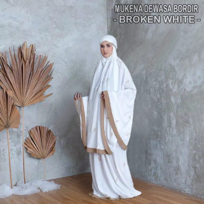 Mukena Dewasa Rayon Bordir Mukena Jumbo Daily Tropical mukena ralisha Mukena Traveling Bahan Lembut