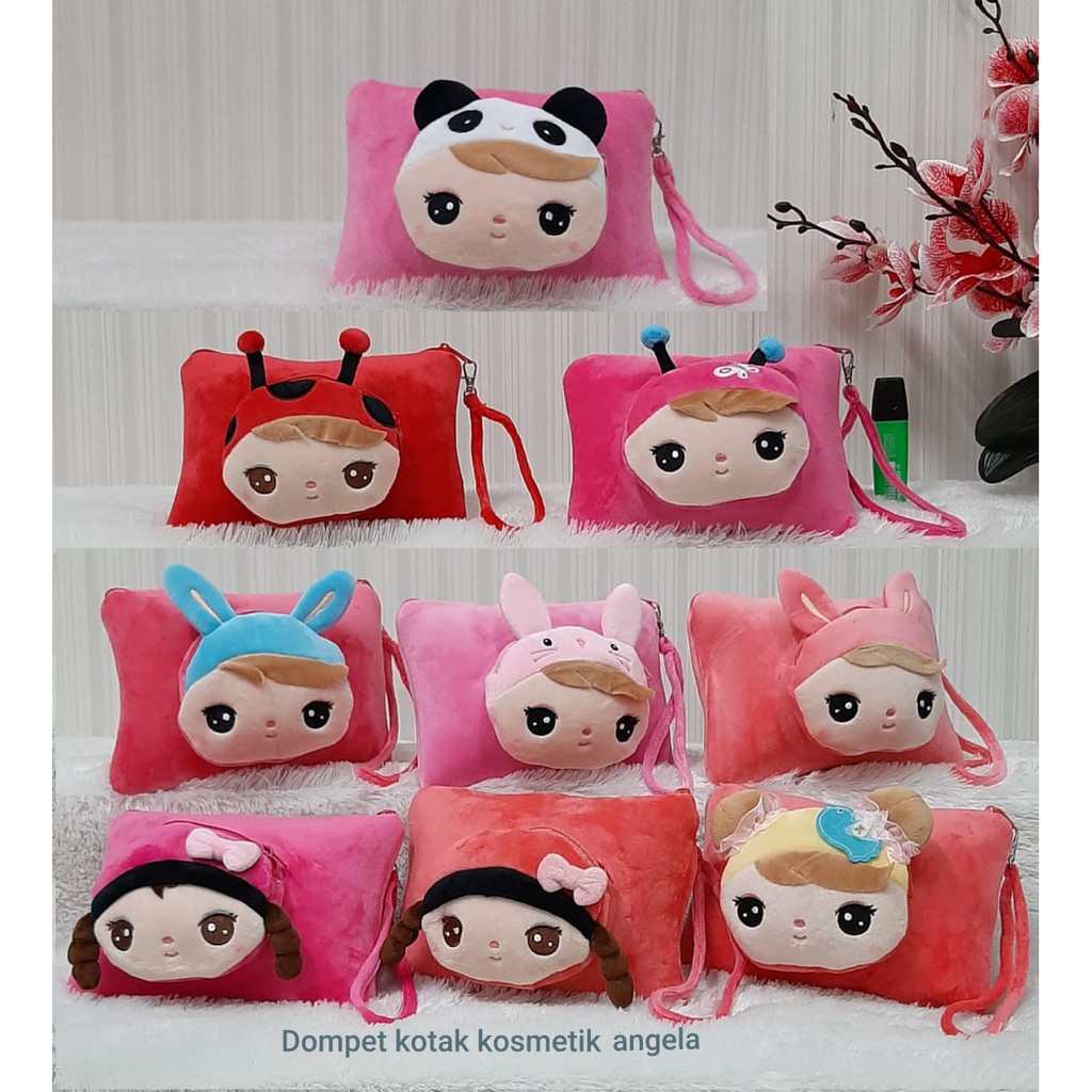 Toysopedia Dompet Anak Kotak Cewek Angela size 20x15cm/dompet hape/dompet kosmetik/dompet koin