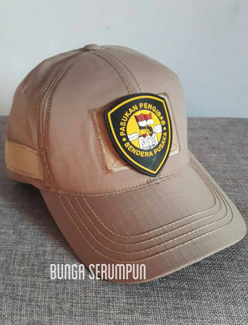 TOPI PASKIBRAKA TAN + PATCH - PASKIBRA - PURNA PASKIBRAKA