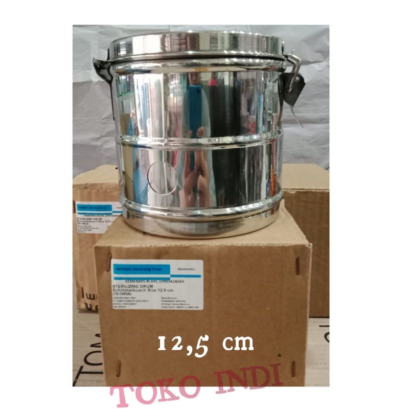 Tromol 12,5 cm/Dressing Drum 12,5 cm/Tromol Kasa 12,5 cm Stainless