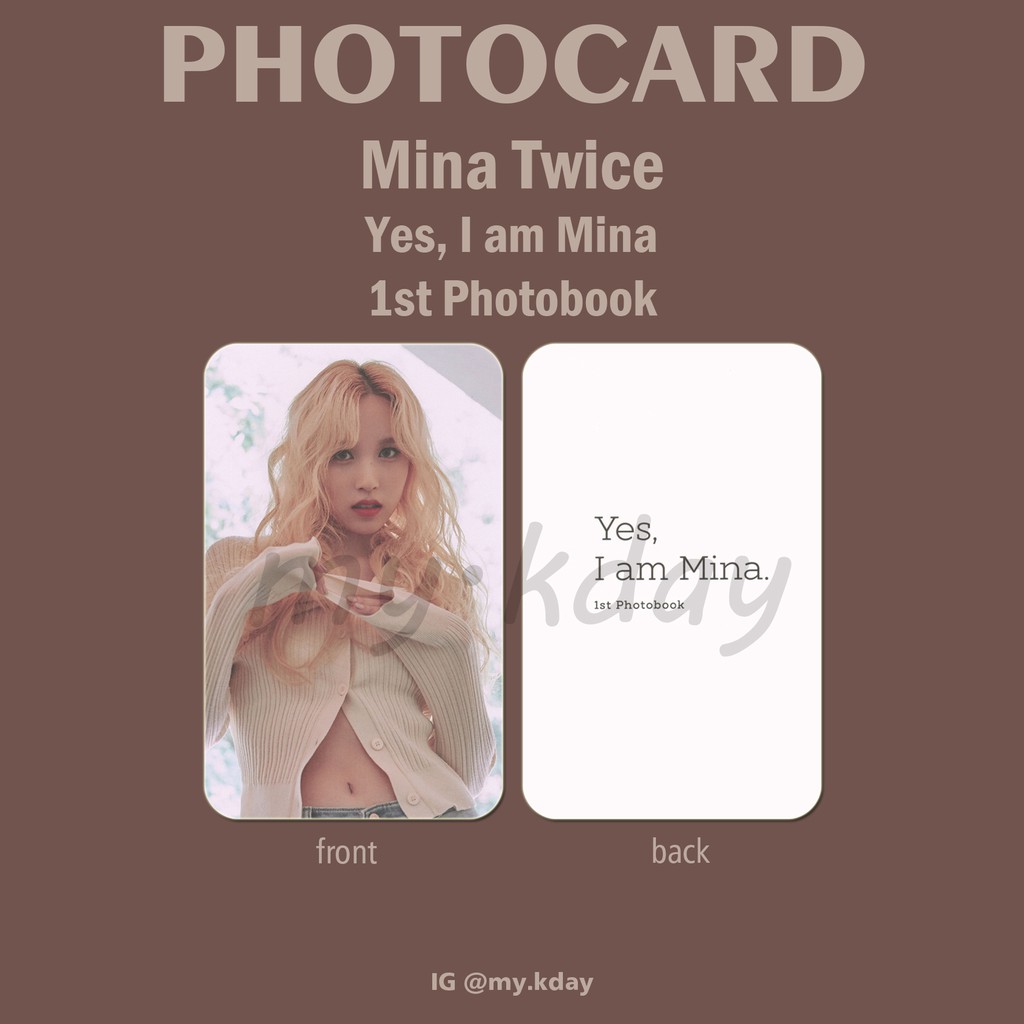 PC-0343, Unofficial Photocard Mina Twice Yes, I am Mina 1st Photobook 2 sisi