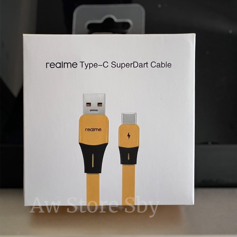 SuperDart Kabel Data Realme Type C Support 65W Super Dart Vooc Realme X/ XT/ 7 Pro/ 8 Pro/ GT/ X50/ X2 Pro/X3/ 5 Pro C53 C55