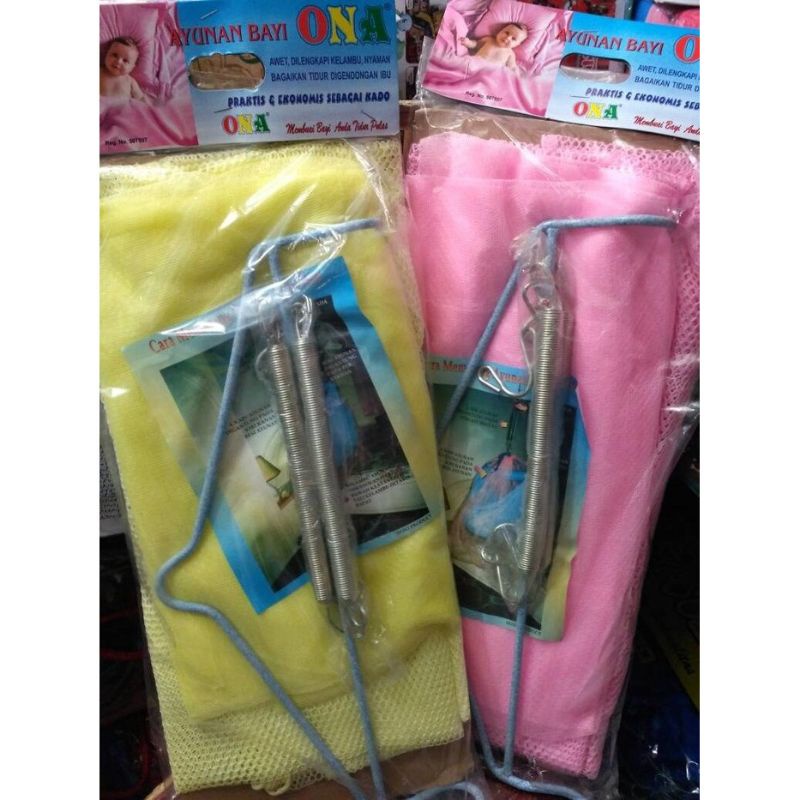 Ayunan Bayi Ona/Ayunan Kain 2 Per/ Kelambu Bayi Gantung-3