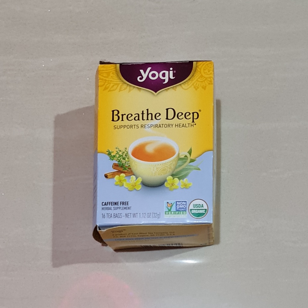 Teh Yogi Tea Breathe Deep Supports Respiratory Health 16 x 2 Gram