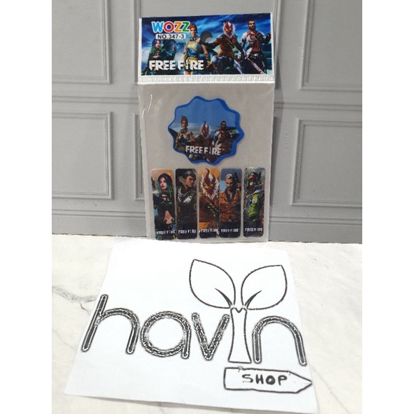 PEMBATAS bahan PLASTIK 5+1 BESAR/STICKY NOTE/STICK NOTE-FREE FIRE