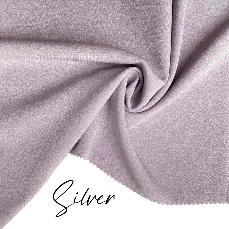 Bahan Kain Princess Stretch Lady Zara 1 meter-Silver