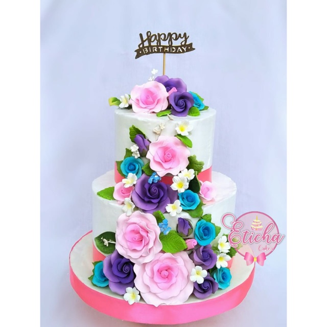 Flower Buttercake | Kue Ulang Tahun | Kue Pernikahan | Kue Anniversary | Wedding Cake | Anniversary