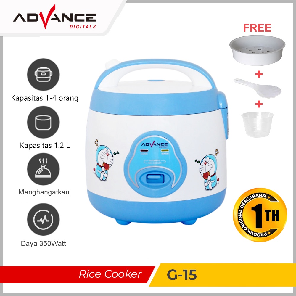 Advance Rice cooker 1.2 L Magic Com 350W G15 Garansi 1 Tahun