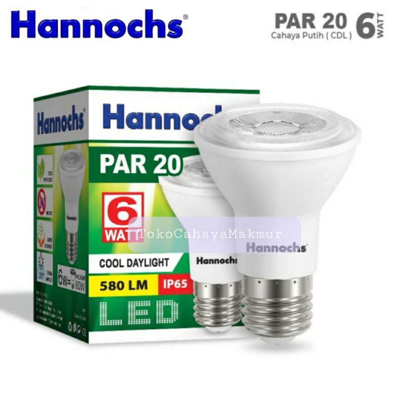 Lampu Sorot/Lampu LED PAR 20 6w 6watt Hannochs SpotLight CDL/WW