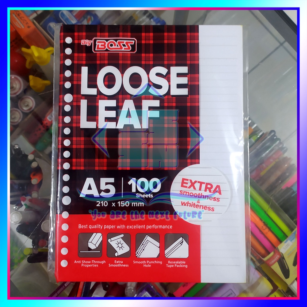 

Kertas Binder Loose Leaf Big Boss isi 100 lembar