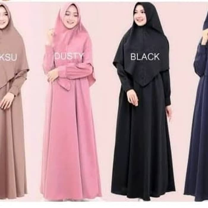 gamis polos syari wolfis monalisa