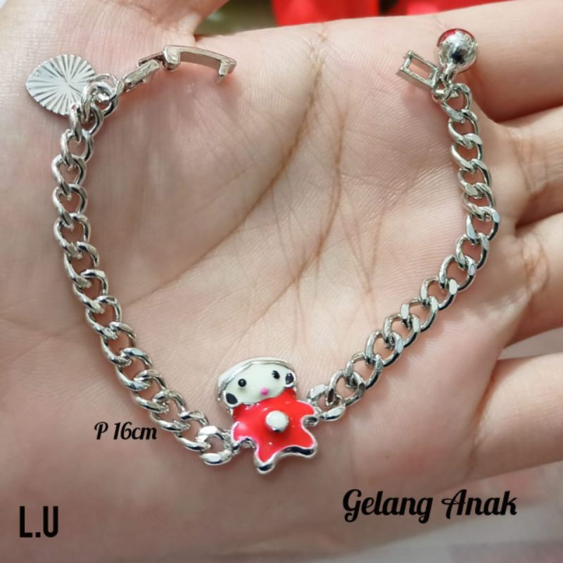 Gelang Anak Rantai Karakter Berbagai motif perhiasan Anak Gold dan Silver limited edition (COD)