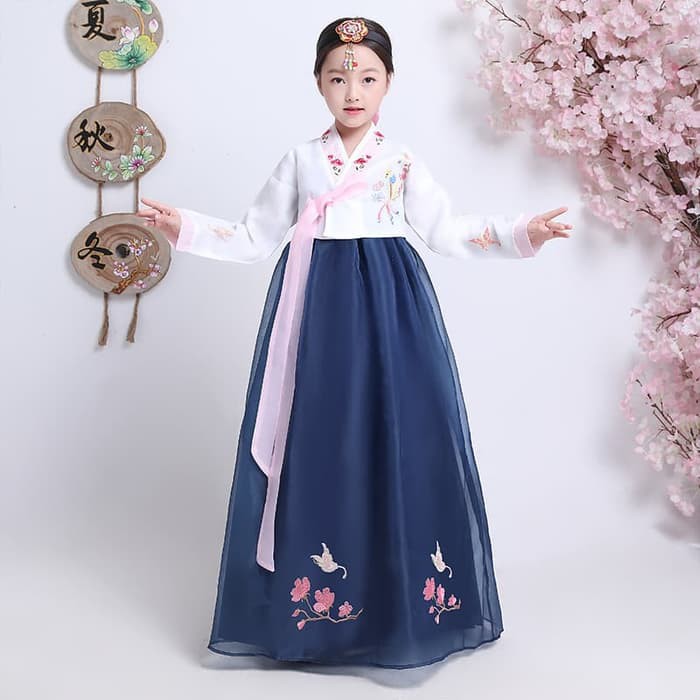 Hanbok girl anak dress korea kostum korean traditional clothes long 2