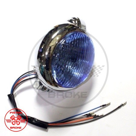 LAMPU TEMBAK / SOROT BOHLAM BULAT KACA BIRU