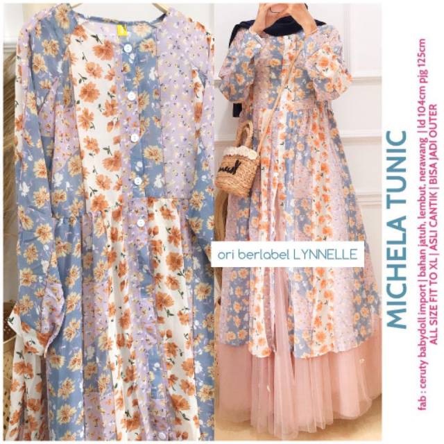 ATASAN TUNIK BAHAN CERUTI BABYDOLL IMPORT BERMOTIF | BUSUI FRIENDLY | LIMITED