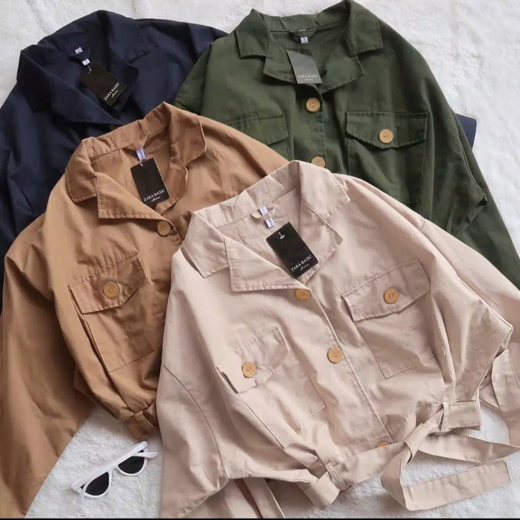 PAKAIAN WANITA PARKA JAKET ZARA BASIC