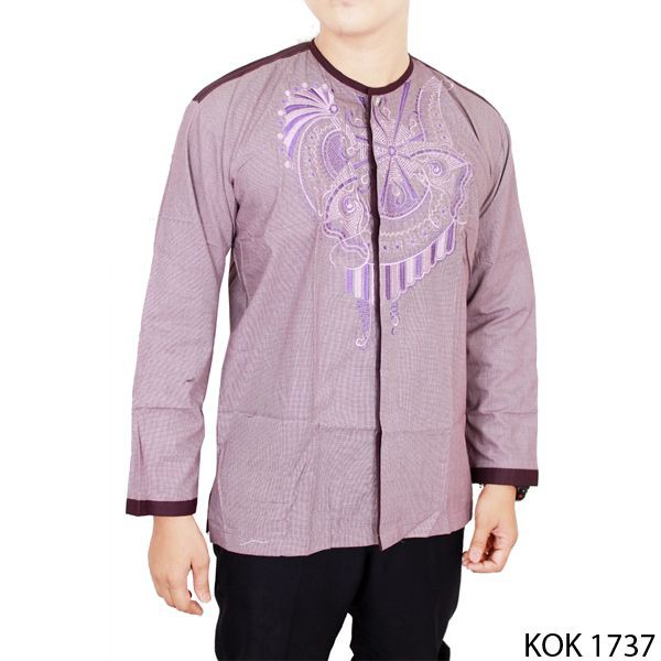 Baju Koko Panjang Katun Ungu – KOK 1737