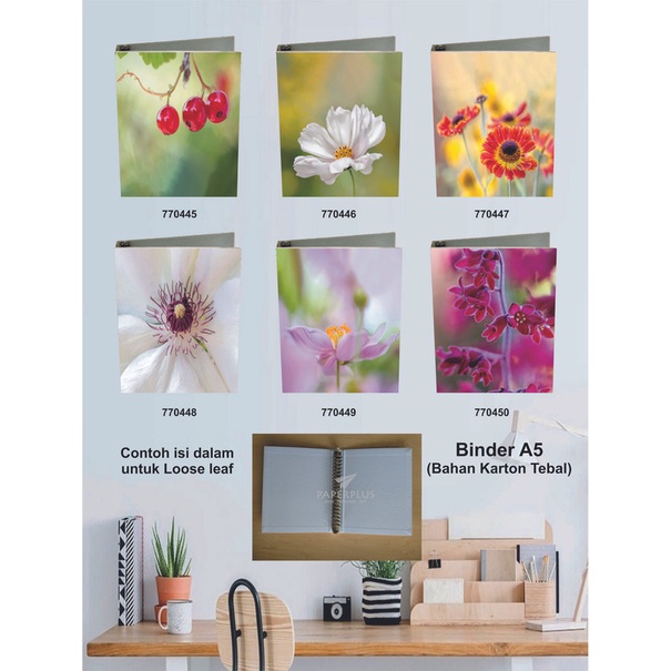 

Binder A5 / Binder Note A5 / Bunga / Set 2928
