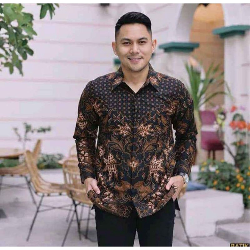 PERWIRA Kemeja batik pria terbaru sragenan katun halus lapis furing