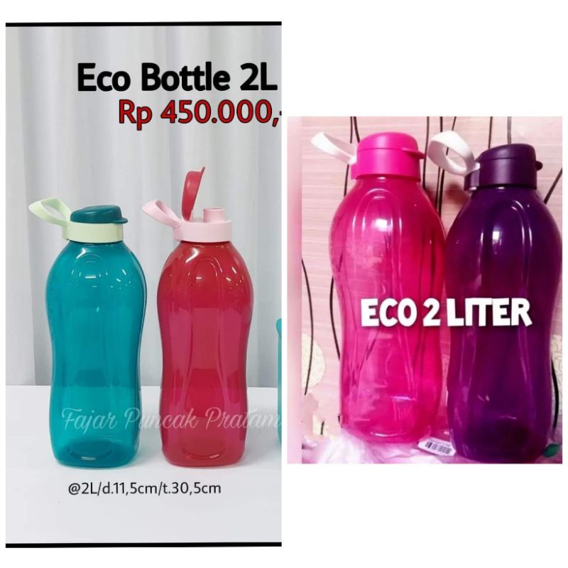 Eco bottle botol minum 2 liter Tupperware
