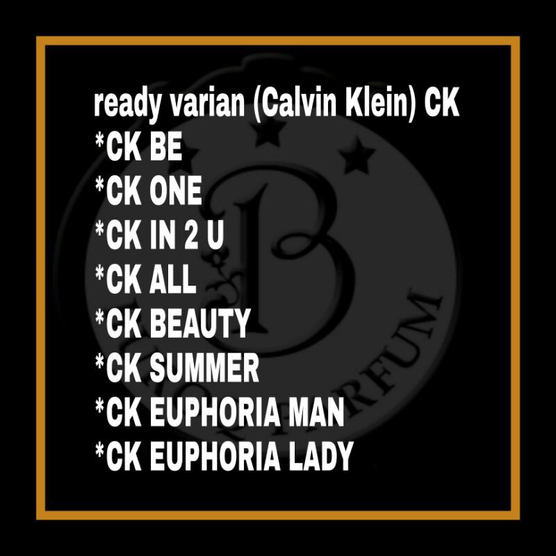 PARFUM CK BE PARFUME PRIA AROMA KALEM WANGI TAHAN LAMA MURAH NON ALKOHOL _inspired