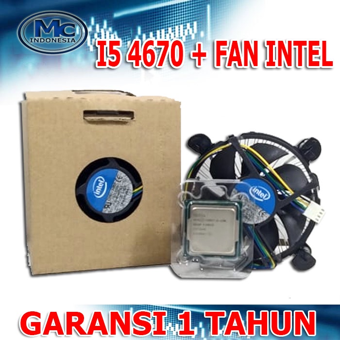 PAKETAN H81 GIGABYTE SOCKET 1150 + Processor Intel Core i5 4670 + FAN