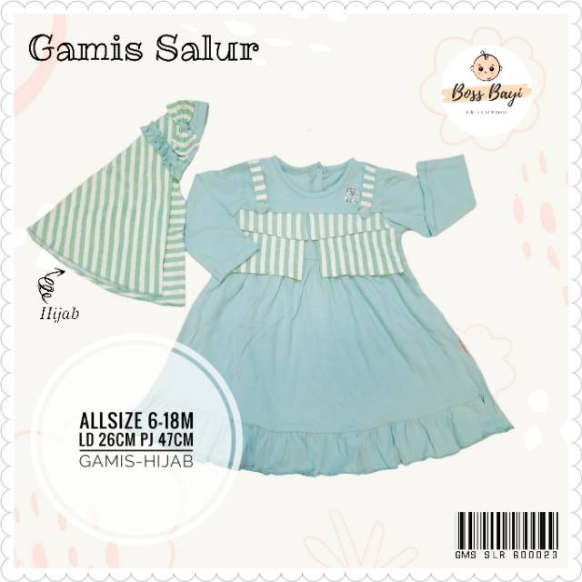 Gamis hijab anak salur allsize 6-18bln