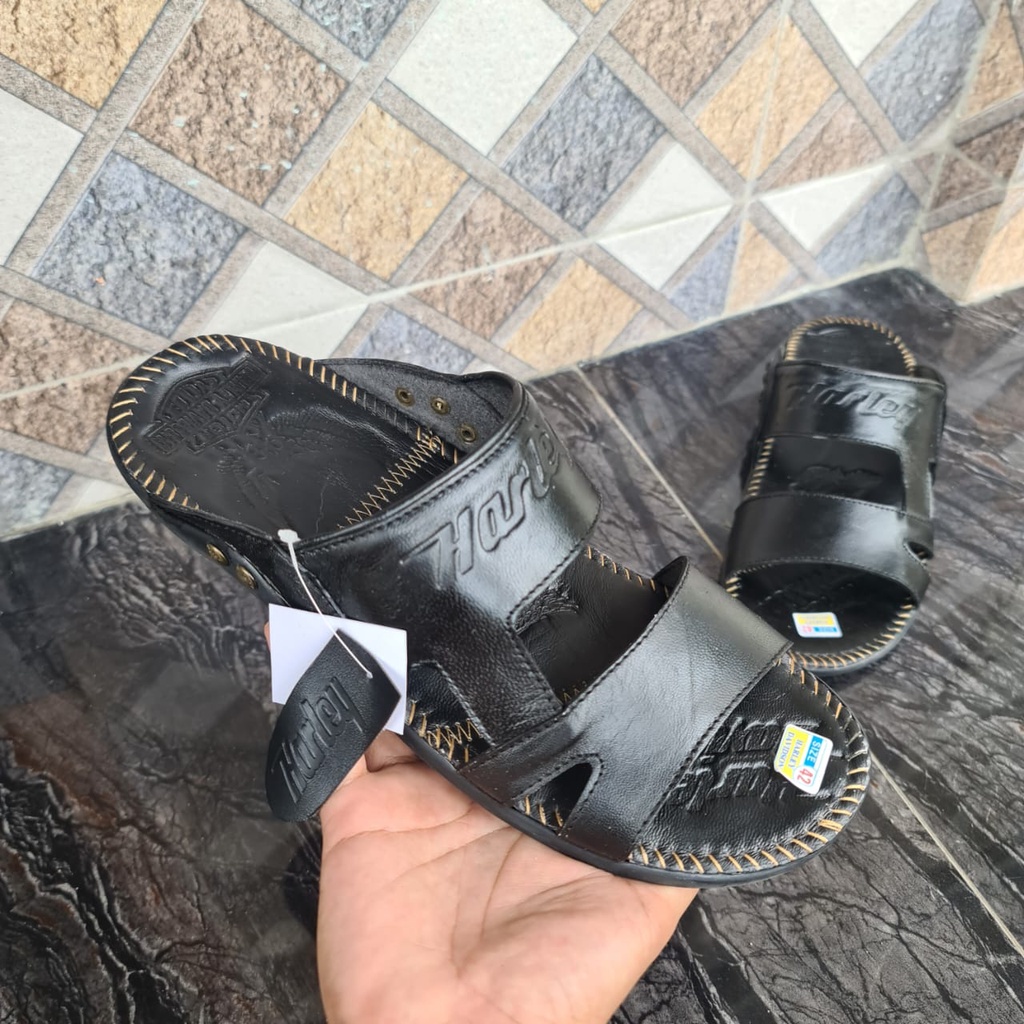 Sandal Kuit pria harley davidson sol karet