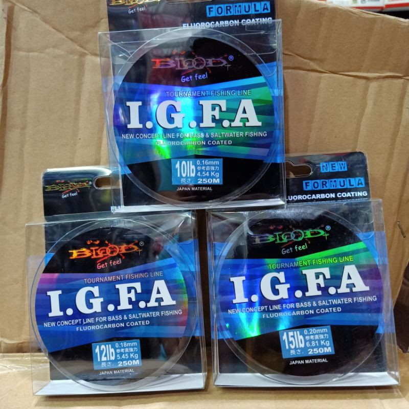 Senar pancing Blood IGFA Tournament Fluorocarbon 250m