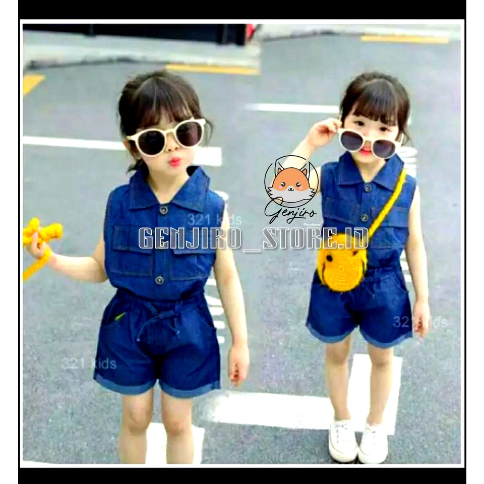 SETELAN ANAK PEREMPUAN/DENIM CEWEK/UNTUK USIA 6 BLN - 4 THN/COD