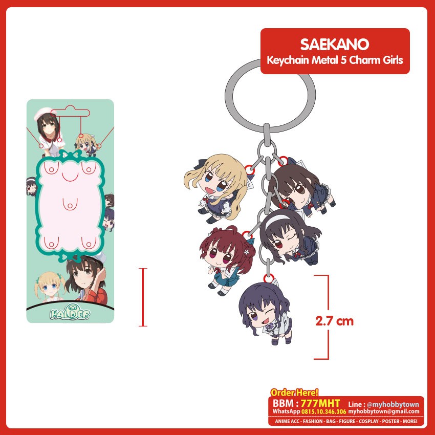 Gantungan Kunci Saekano Charm Set Of 5