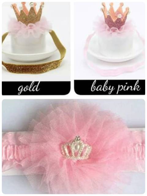 BANDANA BANDO PITA ANAK BAYI MAHKOTA MUTIARA BABY HEADBAND HAIRBAND PEARL BIRTHDAY ULANGTAHUN