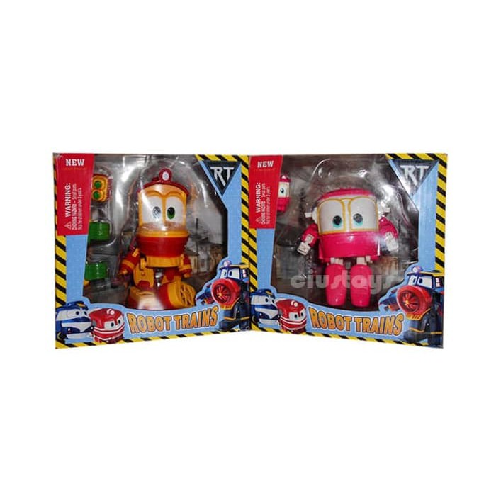 ROBOT... ROBOT TRAINS SELLY DUCK 1 SET 2 PCS BISA BERUBAH JADI KERETA