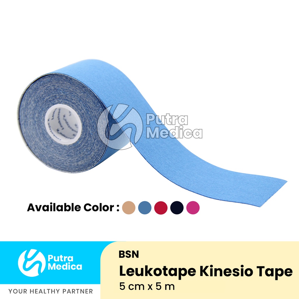 BSN Leukotape K Adhesive Tape 5cmx5m / Plester Elastis Kinesio / Kinesiology For Sport and Therapy