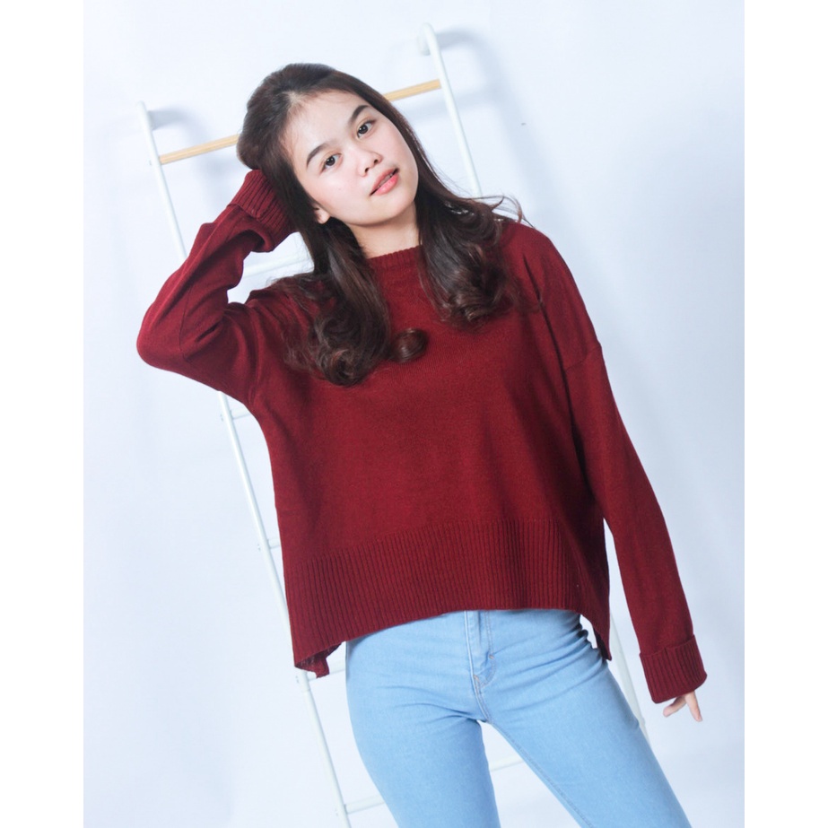 SWEATER RAJUT WANITA/SWEATER RAJUT CROP/SWEATER WANITA/ATASAN RAJUT CROP/ATASAN WANITA/CROP SAFIRA