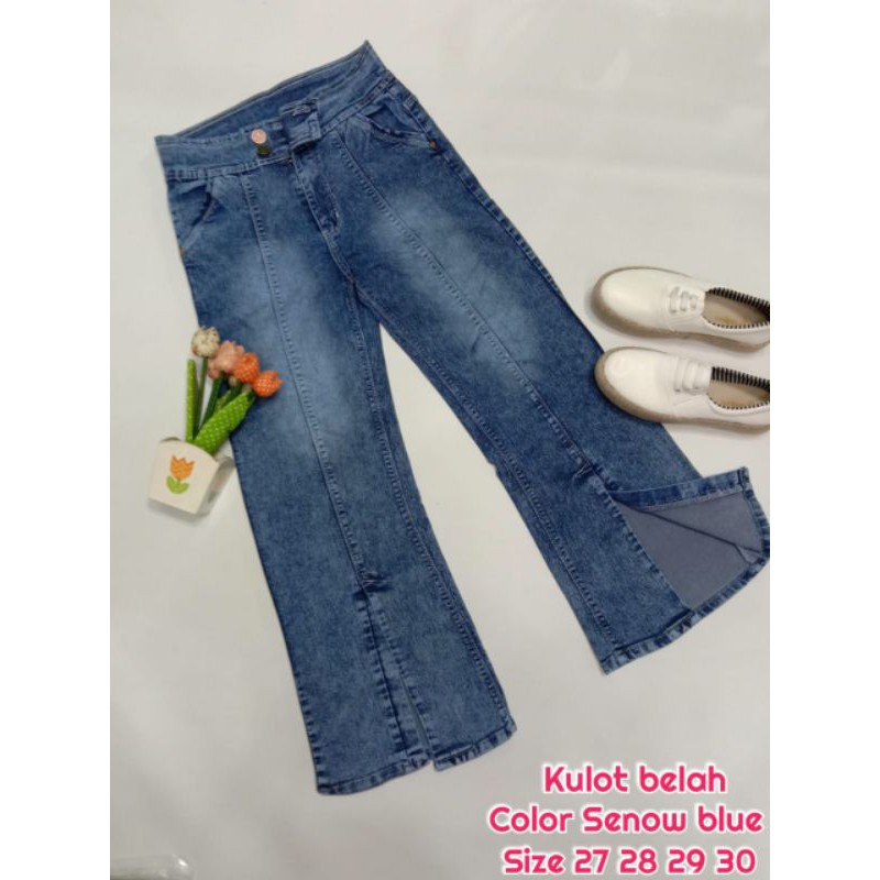CELANA JEANS KANCING DEPAN / KULOT JEANS