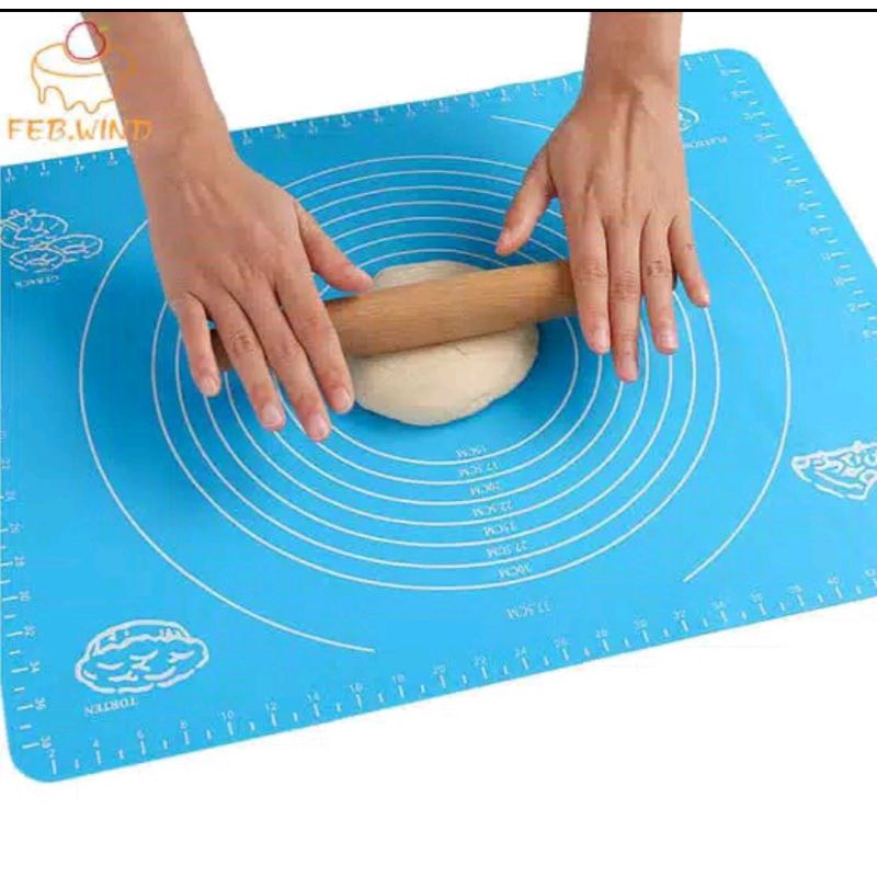 Alas Silikon Adonan Kue Pastry 40cmx50cm / Mat Silicone Silmat