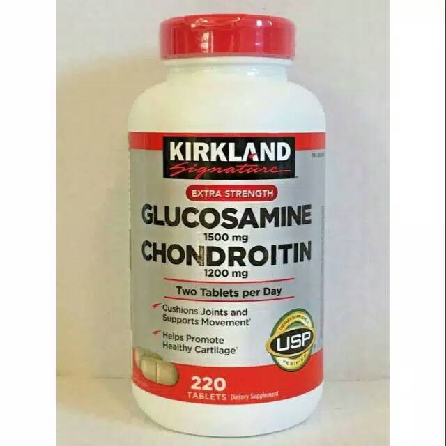 Kirkland Signature Extra Strength Glucosamine Chondroitin 1200 mg 220 Tablets