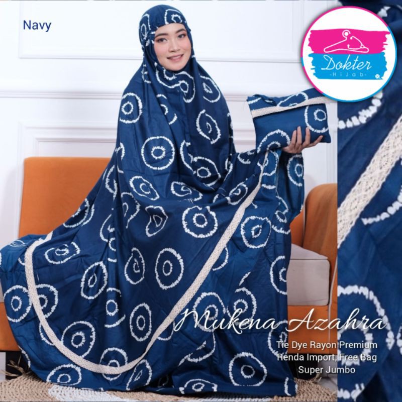 MUKENA AZZAHRA BY DOKTER HIJAB MUKENA DEWASA JUMBO MUKENA TIEDYE JUMBO RAYON ADEM