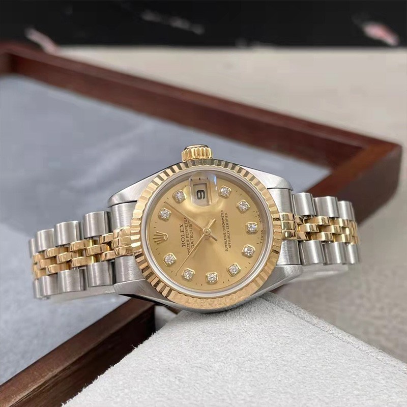 Rolex Women's Watch 69173 Datejust Series Automatic Mechanical 18K Yellow Gold Scale