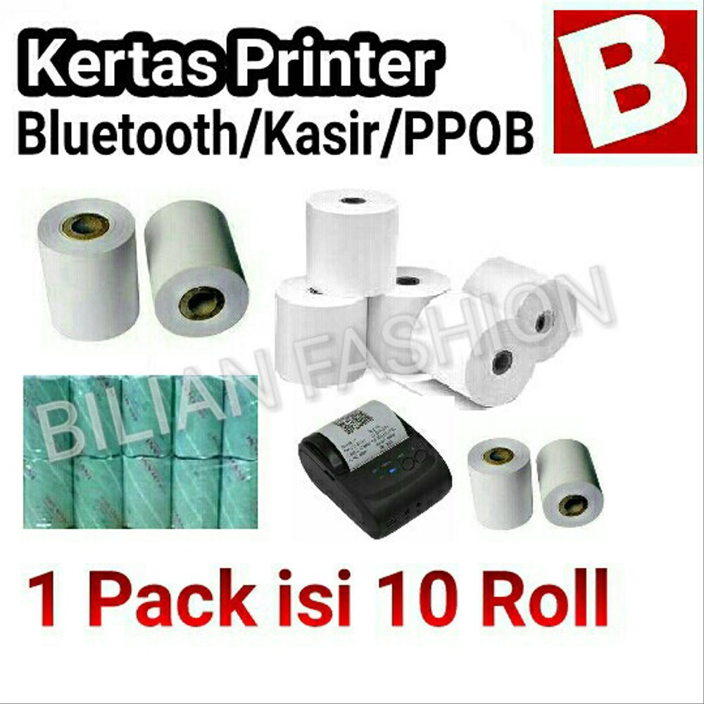 

Order Langsung Kertas printer bluetooth 58mm thermal isi 10 Roll Murah