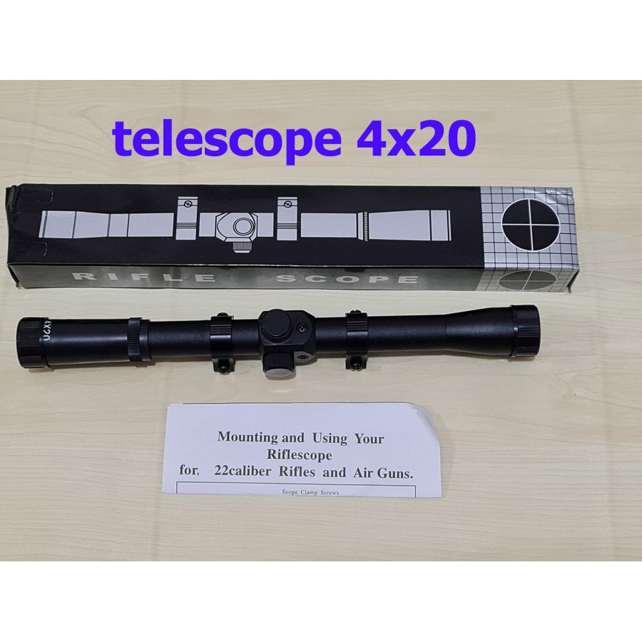 Teleskop Riffle Scope Banner 4x20 - Teropong Berburu