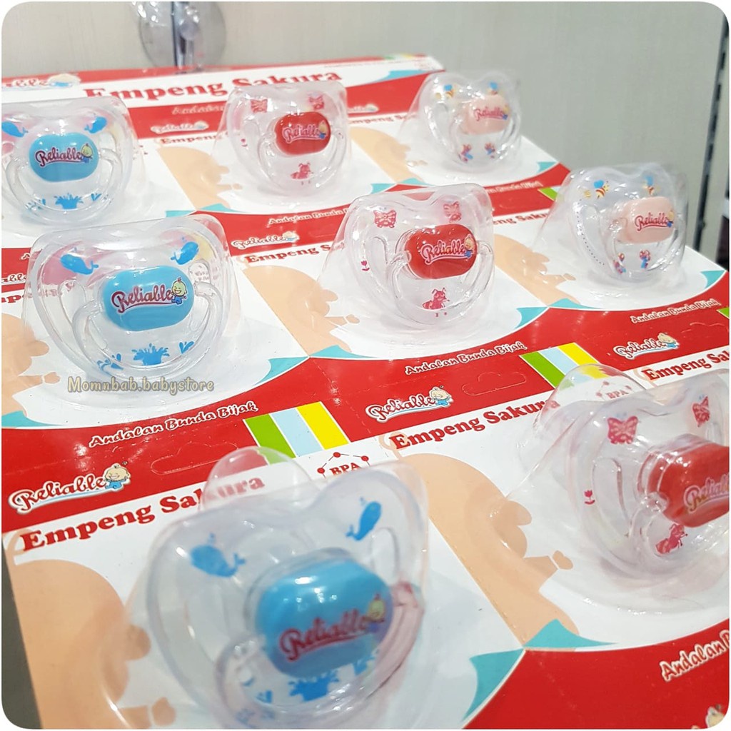 EMPENG bayi dot silicone silikon PACIFIER sakura +tutup empeng steril| RELIABLE