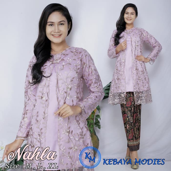 set kebaya tulle nahla ternew
